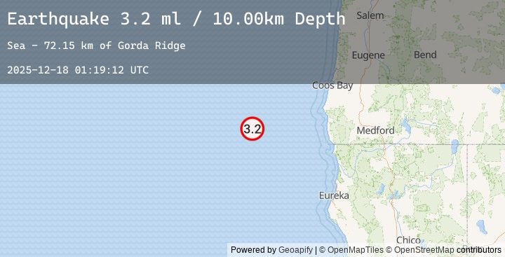 Map of OFF COAST OF OREGON