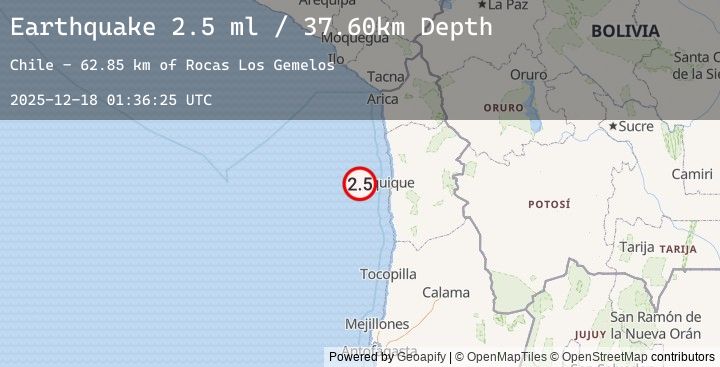 Map of OFFSHORE TARAPACA, CHILE