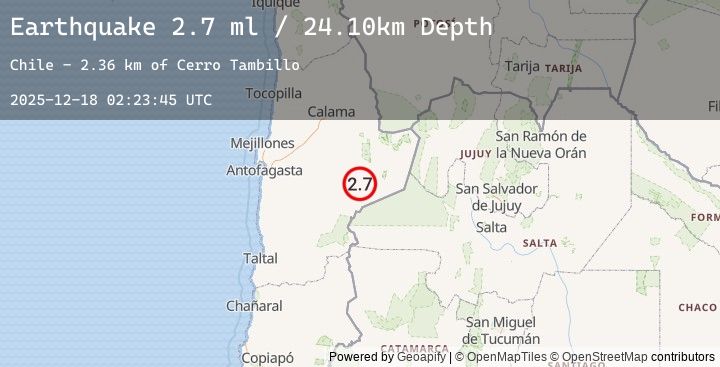 Map of ANTOFAGASTA, CHILE