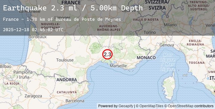 Map of NEAR SOUTH COAST OF FRANCE