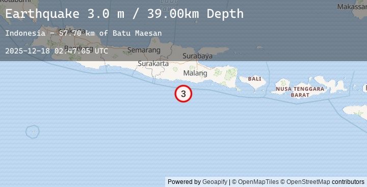 Map of JAVA, INDONESIA