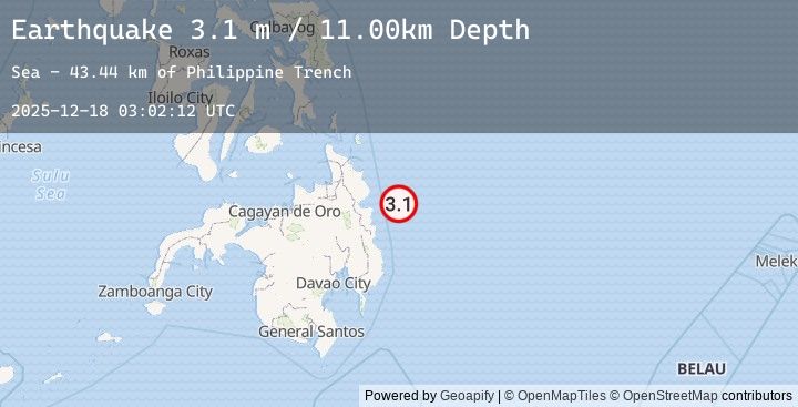 Map of MINDANAO, PHILIPPINES