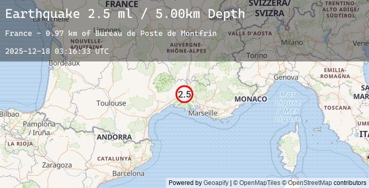 Map of NEAR SOUTH COAST OF FRANCE