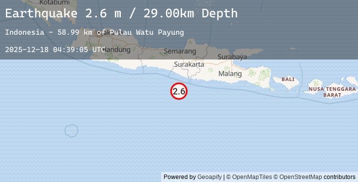 Map of JAVA, INDONESIA