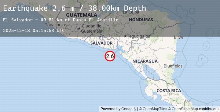 Map of OFFSHORE EL SALVADOR