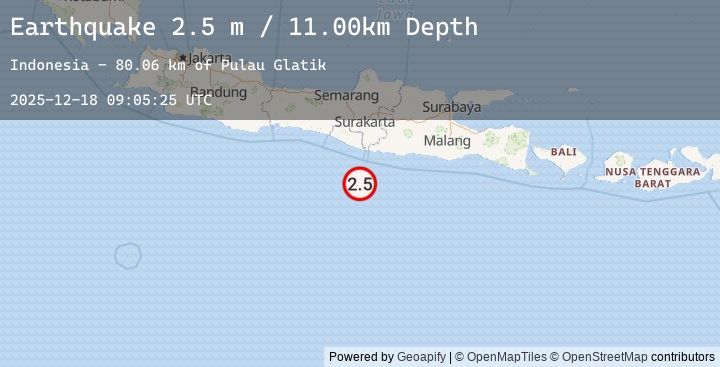 Map of JAVA, INDONESIA