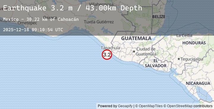 Map of OFFSHORE CHIAPAS, MEXICO