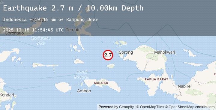 Map of PAPUA REGION, INDONESIA