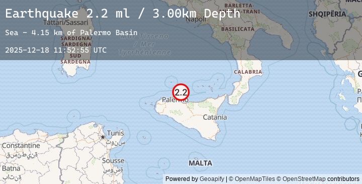 Map of SICILY, ITALY