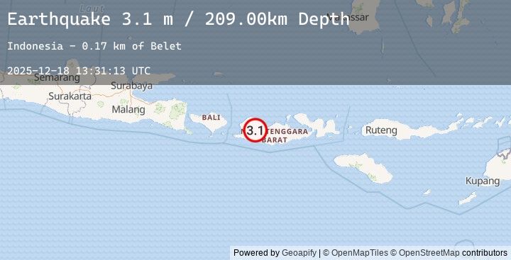 Map of LOMBOK REGION, INDONESIA