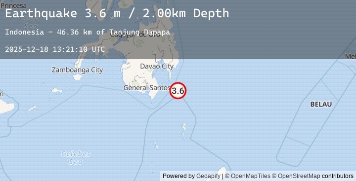 Map of MINDANAO, PHILIPPINES