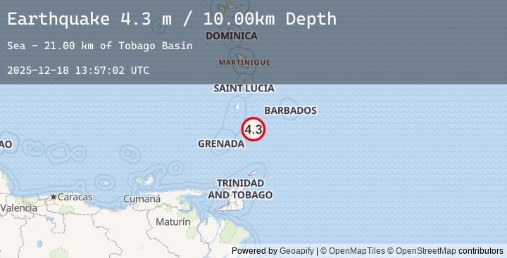 Map of ST. VINCENT REGION, WINDWARD IS.