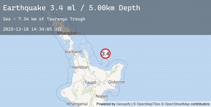 Map of OFF E. COAST OF N. ISLAND, N.Z.