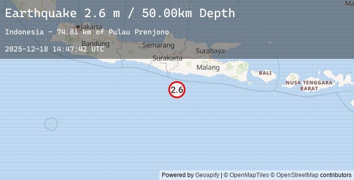 Map of JAVA, INDONESIA