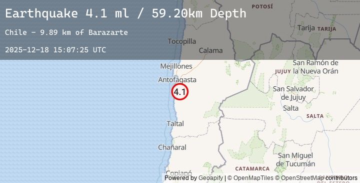 Map of ANTOFAGASTA, CHILE
