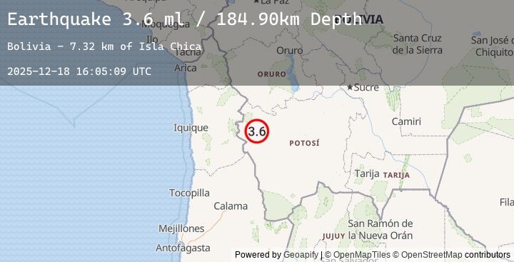 Map of POTOSI, BOLIVIA
