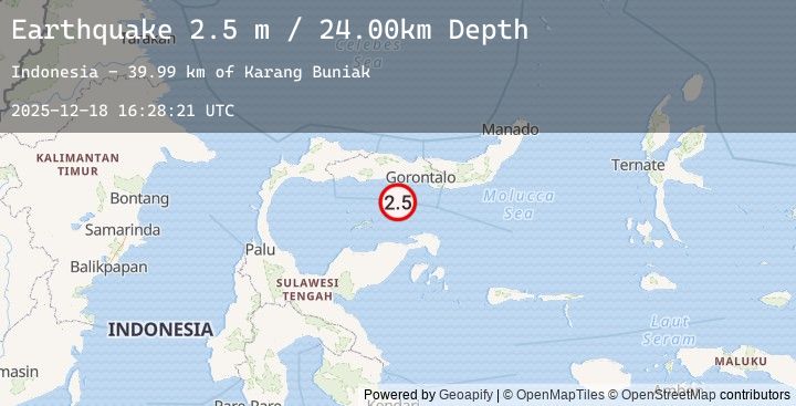 Map of MINAHASA, SULAWESI, INDONESIA