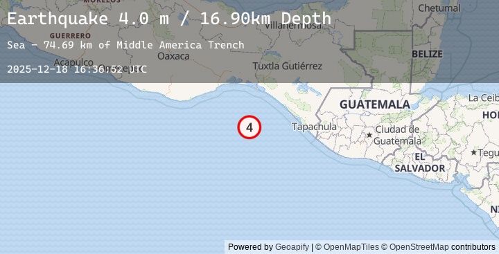 Map of OFF COAST OF CHIAPAS, MEXICO