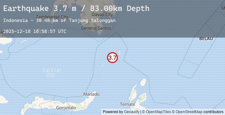Map of KEPULAUAN TALAUD, INDONESIA