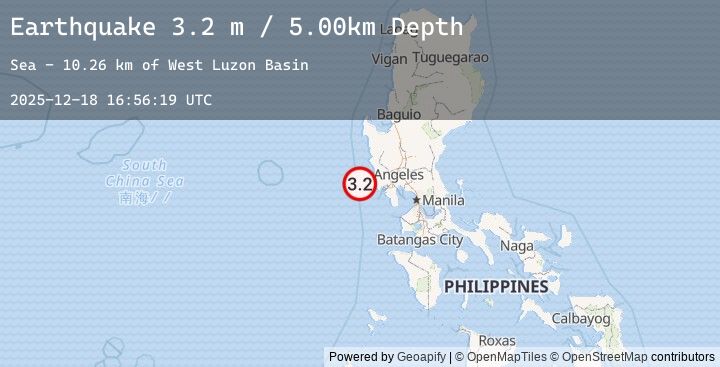 Map of LUZON, PHILIPPINES
