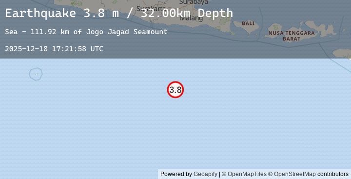 Map of SOUTH OF JAVA, INDONESIA
