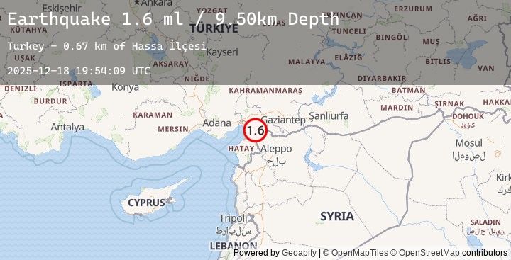 Map of TURKEY-SYRIA BORDER REGION