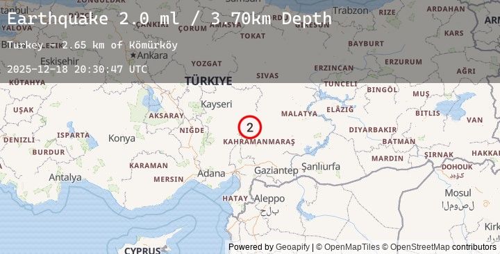 Map of CENTRAL TURKEY