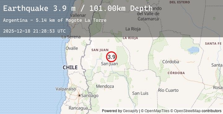 Map of SAN JUAN, ARGENTINA