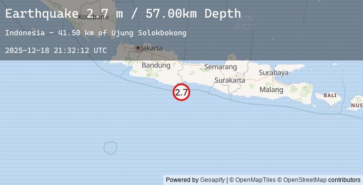 Map of JAVA, INDONESIA