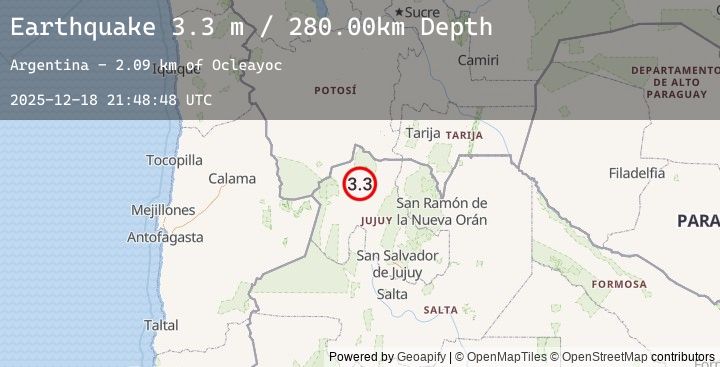 Map of JUJUY, ARGENTINA