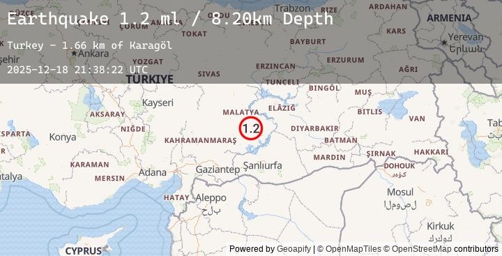 Map of EASTERN TURKEY