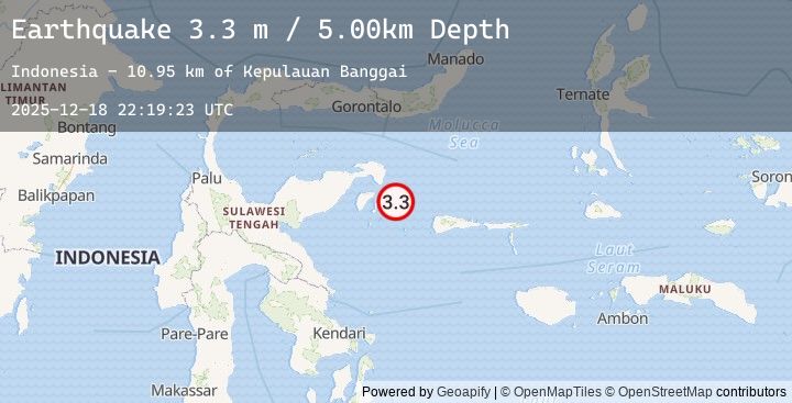 Map of SULAWESI, INDONESIA