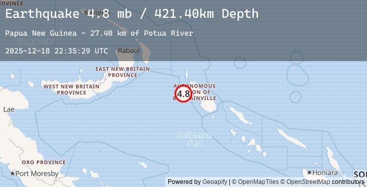 Map of BOUGAINVILLE REGION, P.N.G.