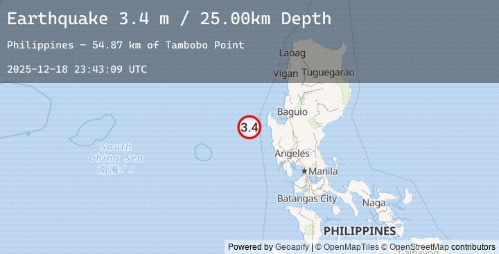 Map of LUZON, PHILIPPINES