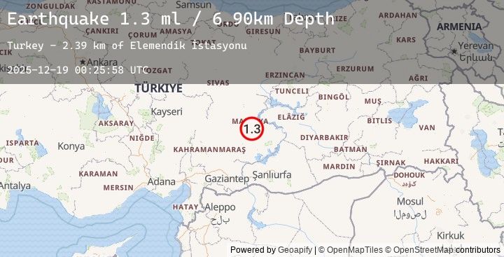 Map of EASTERN TURKEY