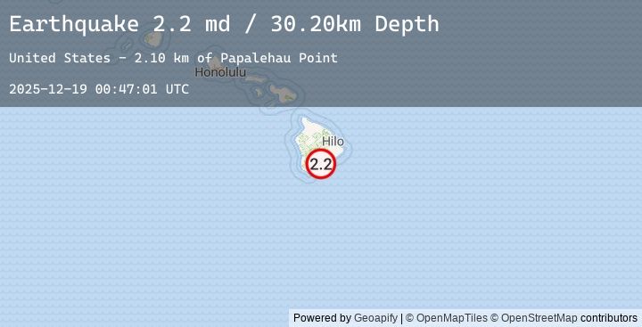 Map of ISLAND OF HAWAII, HAWAII