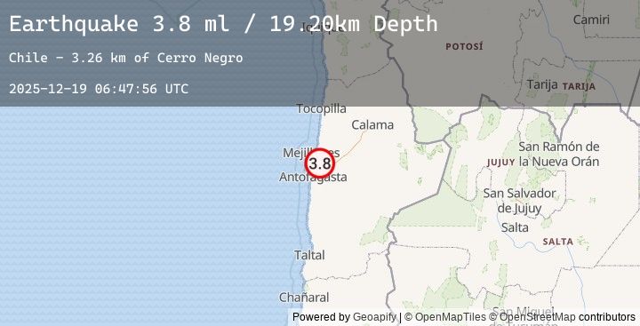Map of ANTOFAGASTA, CHILE