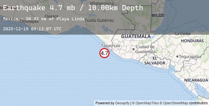 Map of OFFSHORE CHIAPAS, MEXICO