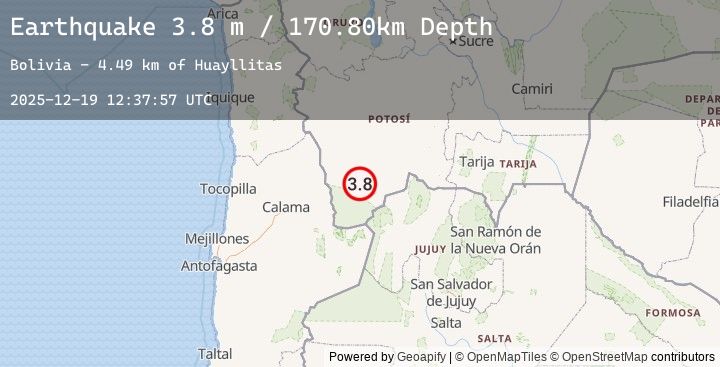 Map of POTOSI, BOLIVIA