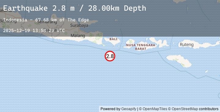 Map of SOUTH OF BALI, INDONESIA