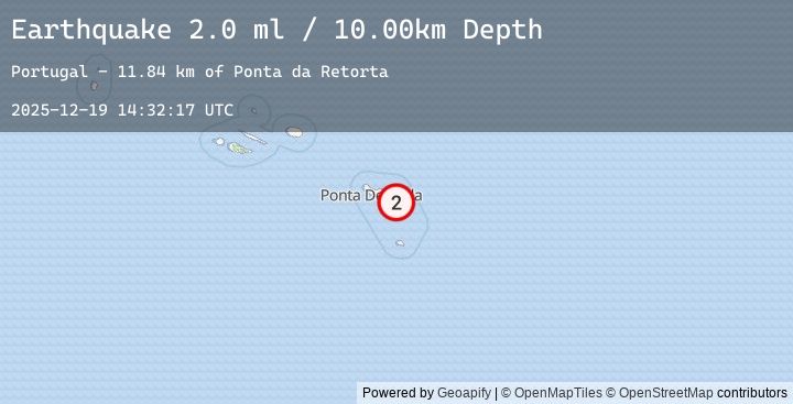 Map of AZORES ISLANDS, PORTUGAL