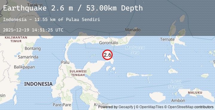 Map of SULAWESI, INDONESIA