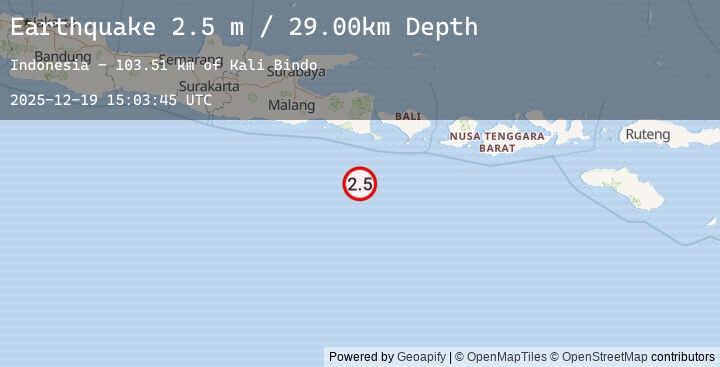 Map of SOUTH OF BALI, INDONESIA