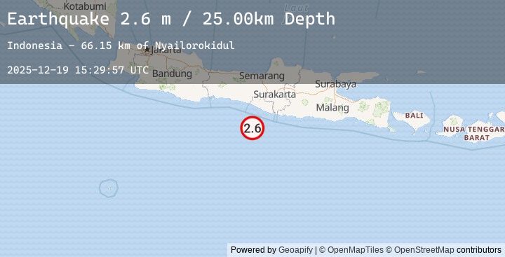 Map of JAVA, INDONESIA