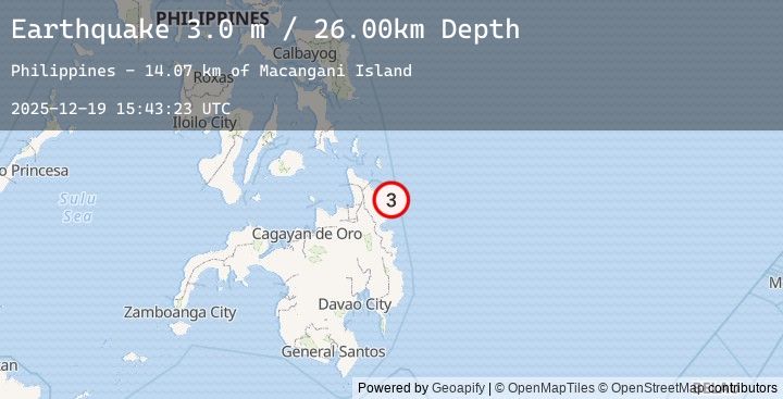 Map of MINDANAO, PHILIPPINES