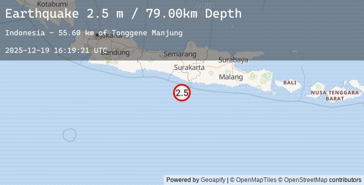 Map of JAVA, INDONESIA