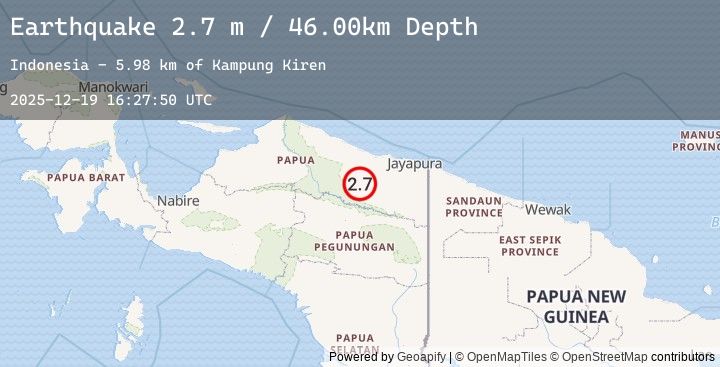Map of NEAR N COAST OF PAPUA, INDONESIA