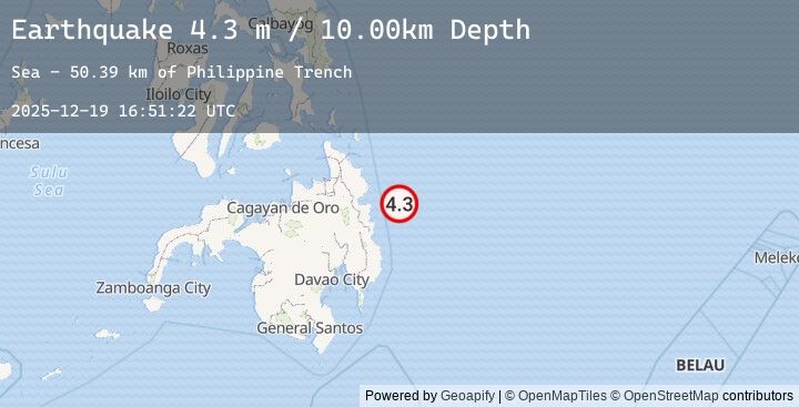 Map of MINDANAO, PHILIPPINES