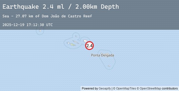 Map of AZORES ISLANDS, PORTUGAL