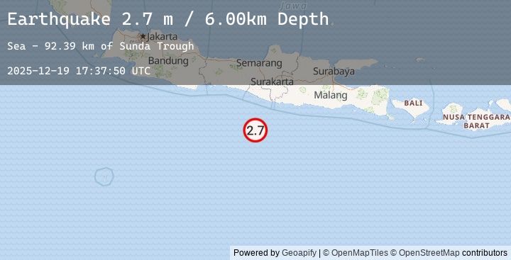 Map of SOUTH OF JAVA, INDONESIA